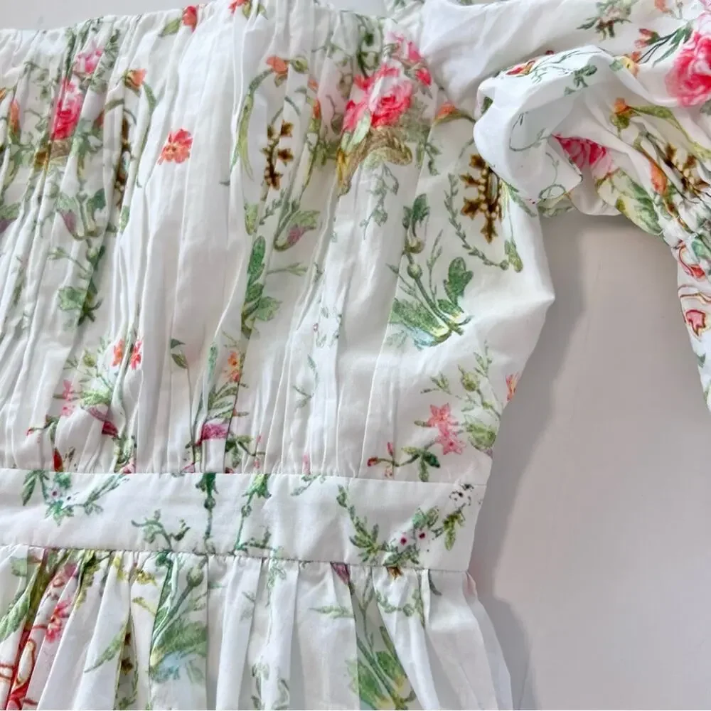 New Maison Amory Romance Galore Maxi Dress in Neon Princess Floral Sz 1X - Picture 10 of 12